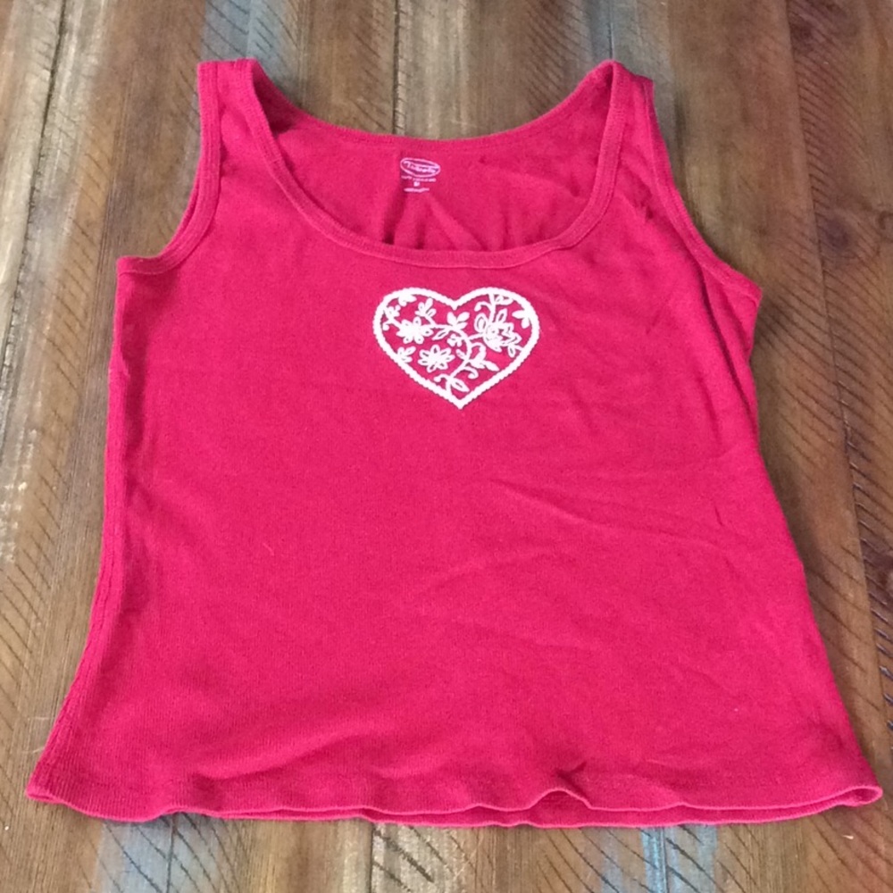 Women’s Talbots Red Heart Tank Top ❤️ Cotton Med